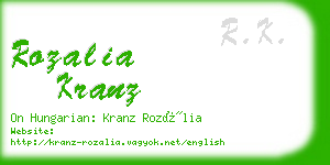 rozalia kranz business card